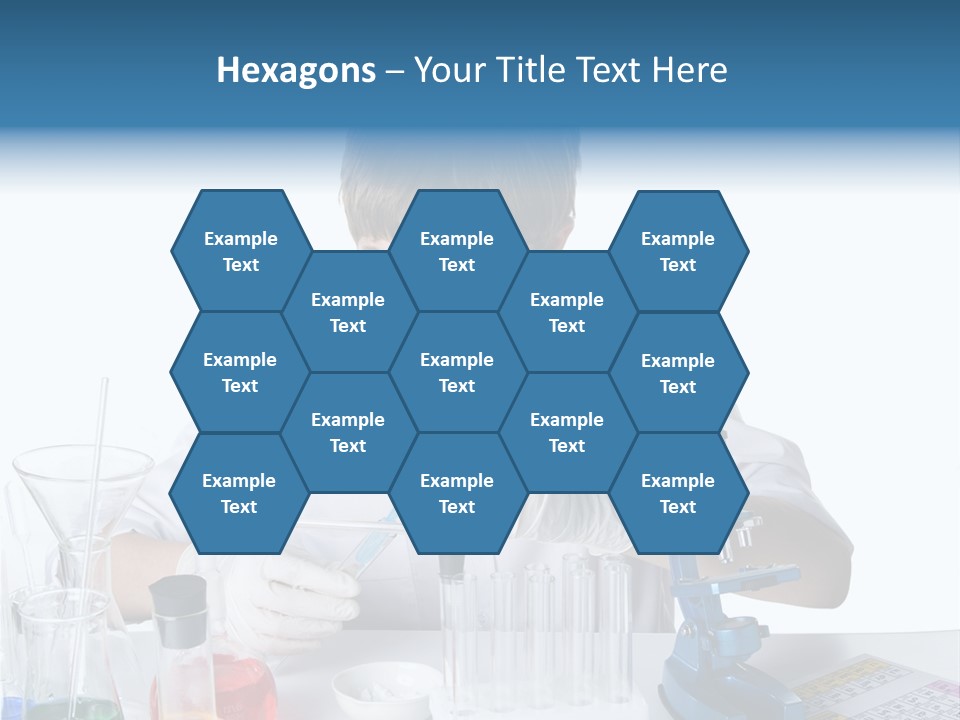 Boy Microbiology Analyzing PowerPoint Template