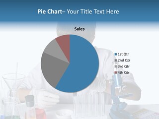 Boy Microbiology Analyzing PowerPoint Template