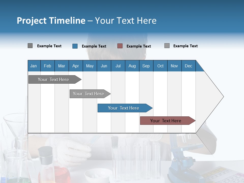 Boy Microbiology Analyzing PowerPoint Template