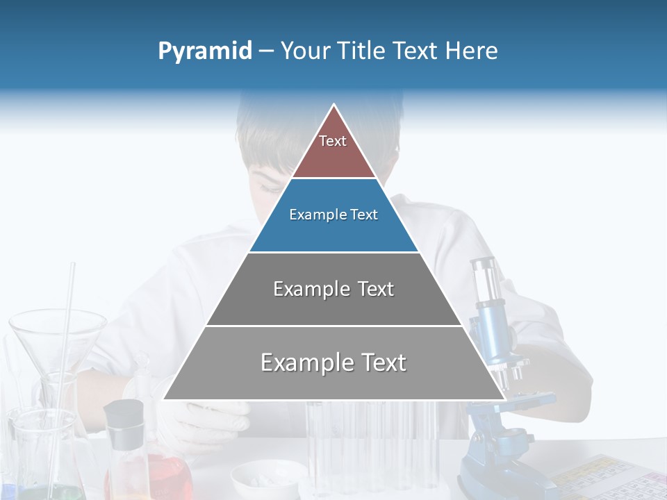Boy Microbiology Analyzing PowerPoint Template