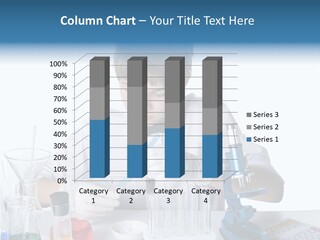 Boy Microbiology Analyzing PowerPoint Template