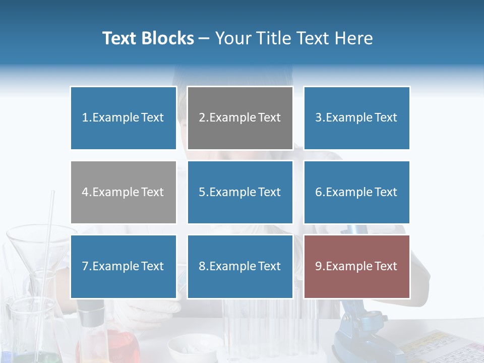 Boy Microbiology Analyzing PowerPoint Template