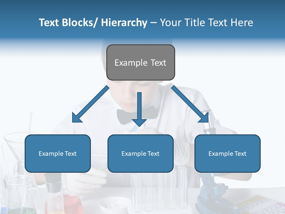 Boy Microbiology Analyzing PowerPoint Template