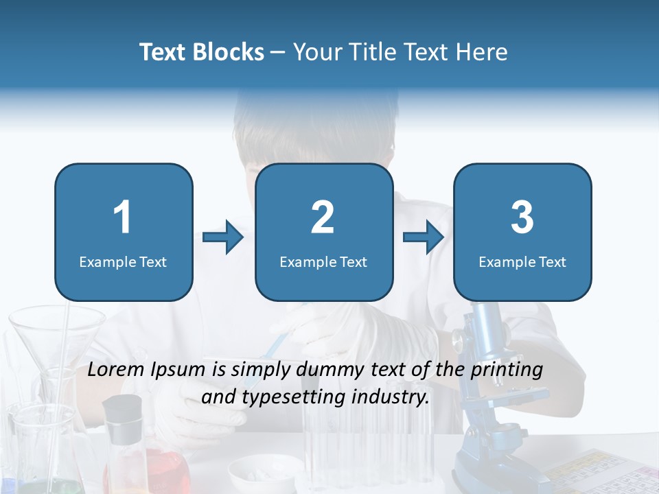 Boy Microbiology Analyzing PowerPoint Template