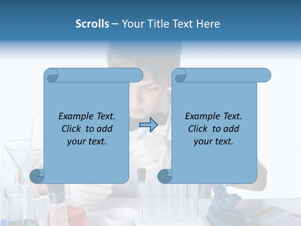 Boy Microbiology Analyzing PowerPoint Template