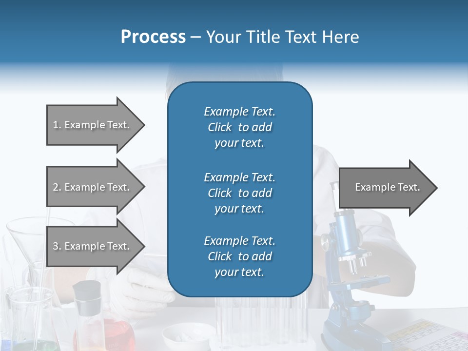 Boy Microbiology Analyzing PowerPoint Template