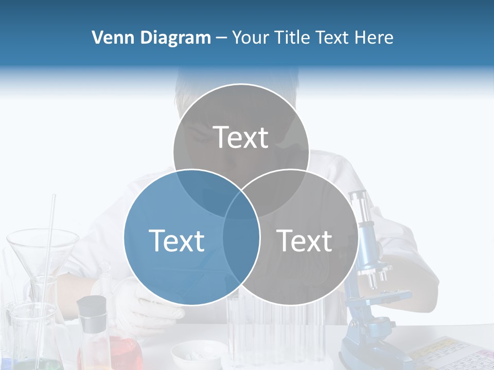 Boy Microbiology Analyzing PowerPoint Template
