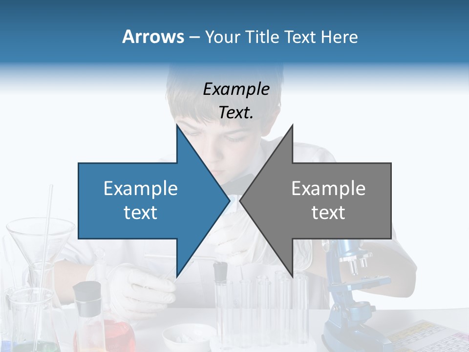 Boy Microbiology Analyzing PowerPoint Template