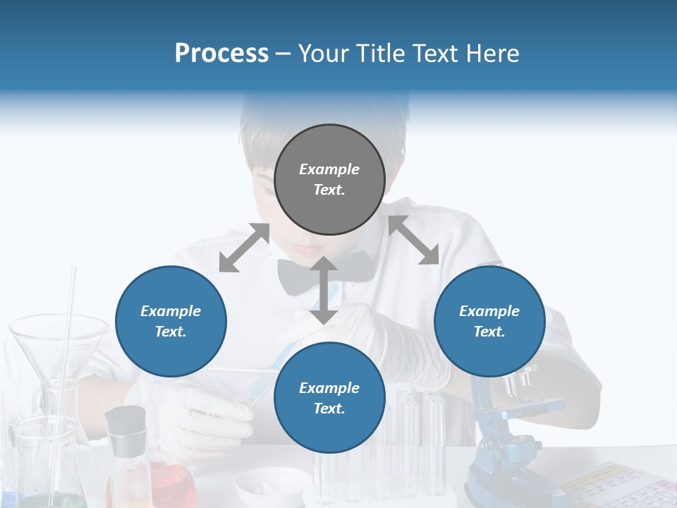 Boy Microbiology Analyzing PowerPoint Template