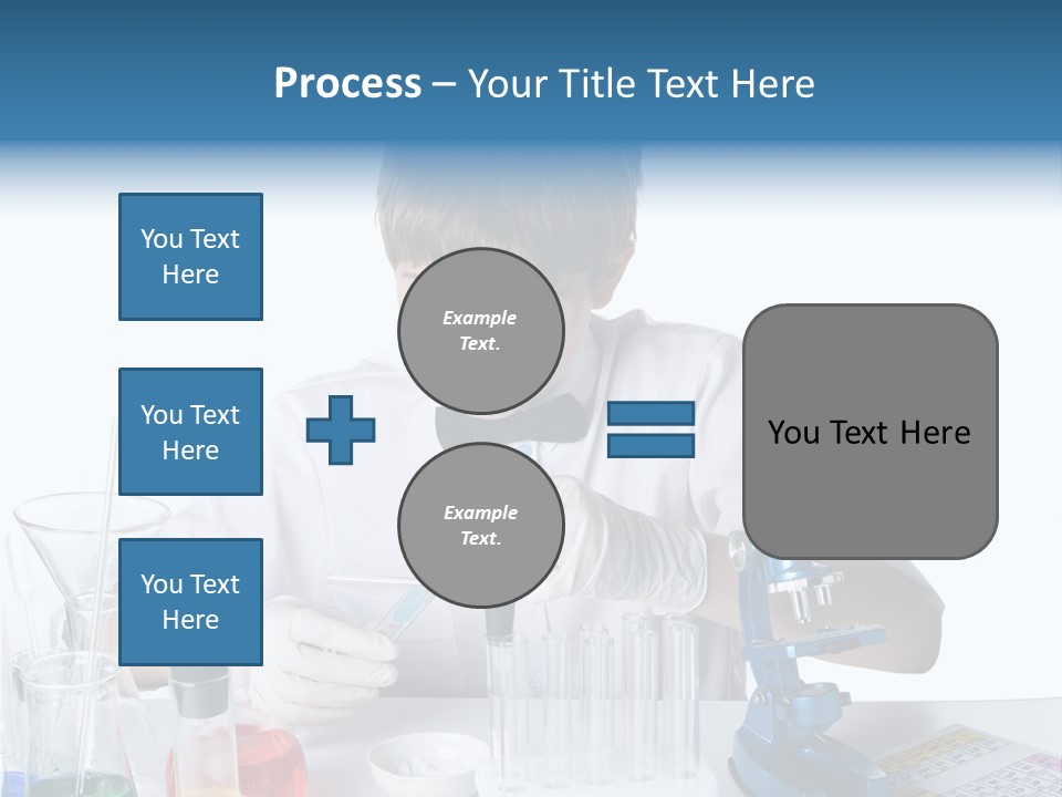 Boy Microbiology Analyzing PowerPoint Template