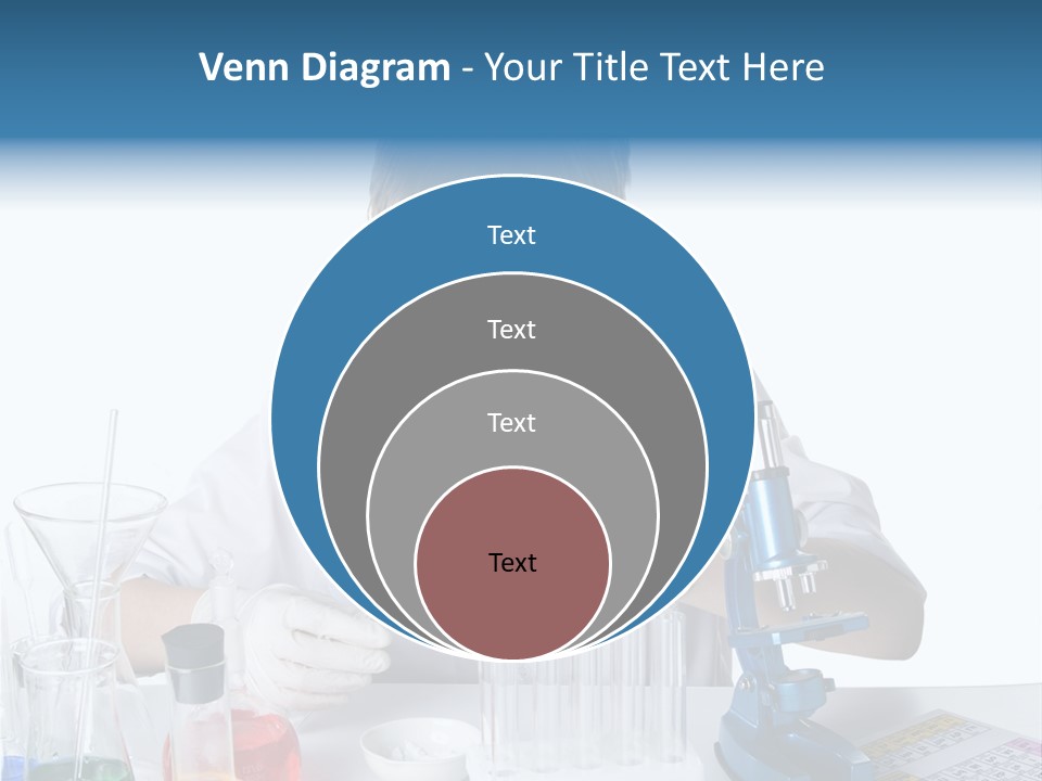 Boy Microbiology Analyzing PowerPoint Template