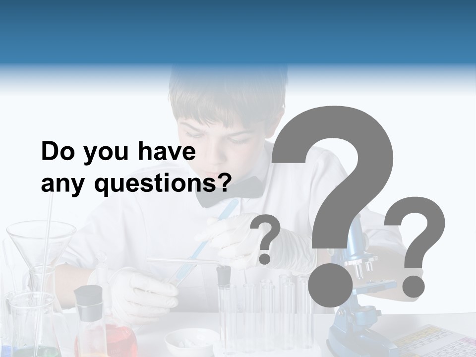 Boy Microbiology Analyzing PowerPoint Template