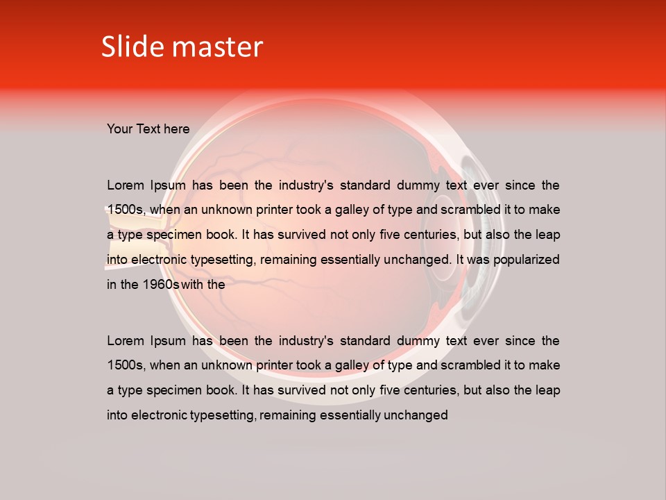 Healthcare Human Ophthalmic PowerPoint Template