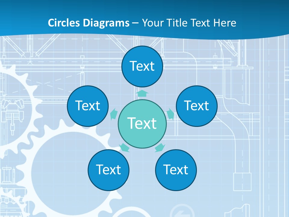 Line Automation Pattern PowerPoint Template