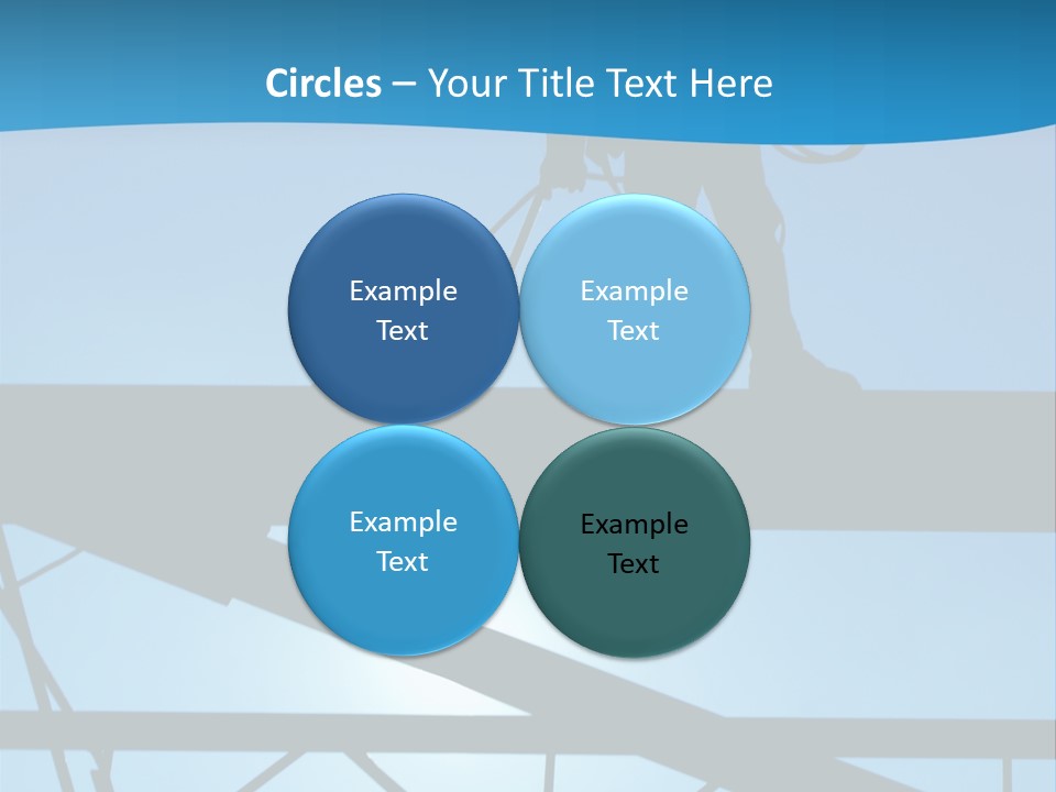 A Silhouette Of A Construction Worker On A Blue Background PowerPoint Template