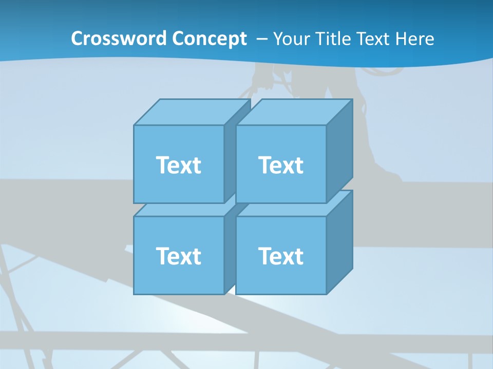 A Silhouette Of A Construction Worker On A Blue Background PowerPoint Template