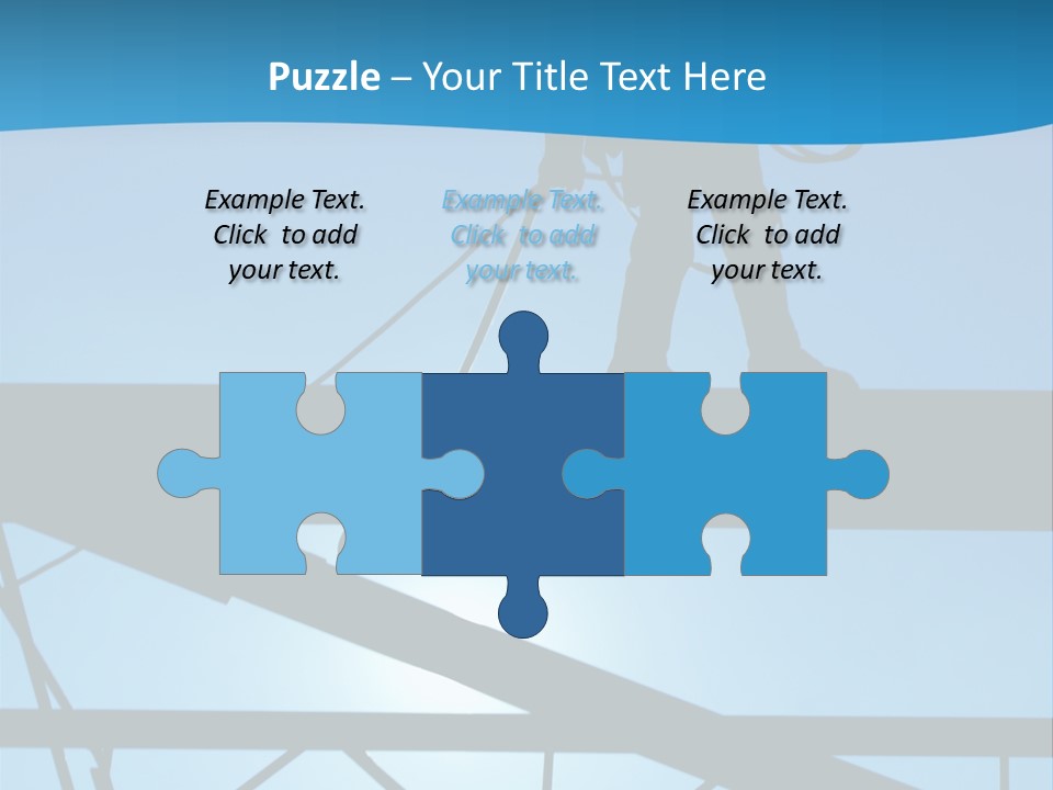 A Silhouette Of A Construction Worker On A Blue Background PowerPoint Template