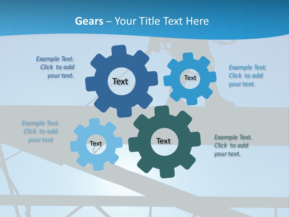 A Silhouette Of A Construction Worker On A Blue Background PowerPoint Template