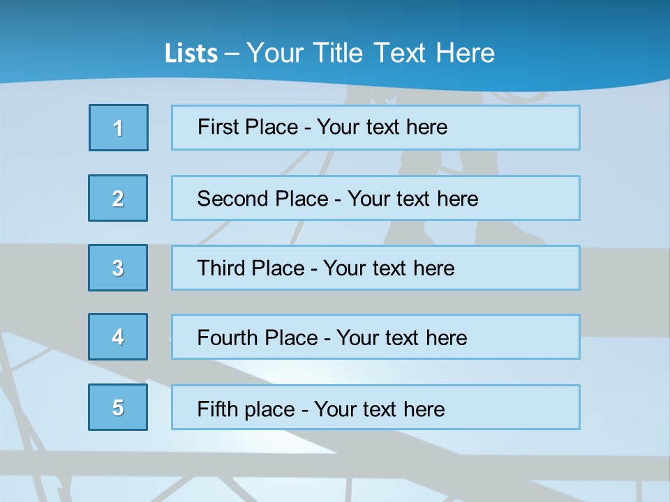 A Silhouette Of A Construction Worker On A Blue Background PowerPoint Template