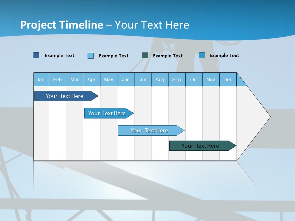 A Silhouette Of A Construction Worker On A Blue Background PowerPoint Template