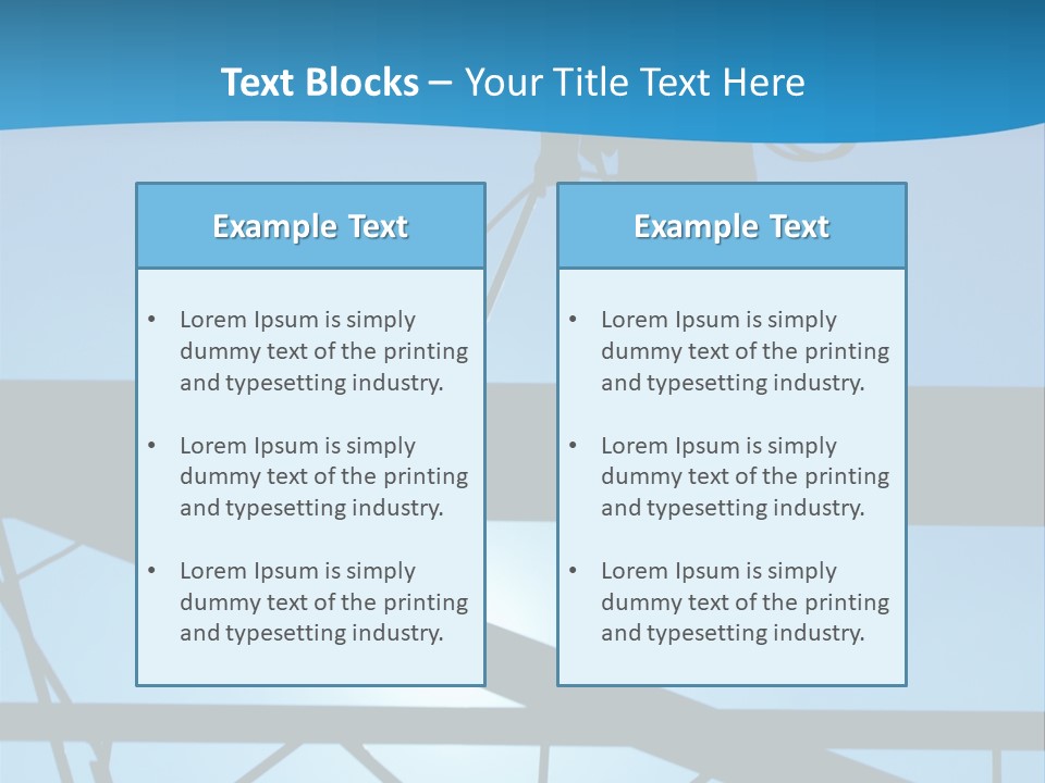 A Silhouette Of A Construction Worker On A Blue Background PowerPoint Template