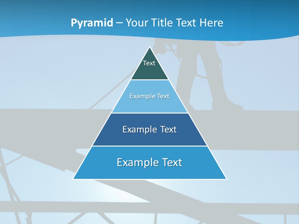 A Silhouette Of A Construction Worker On A Blue Background PowerPoint Template