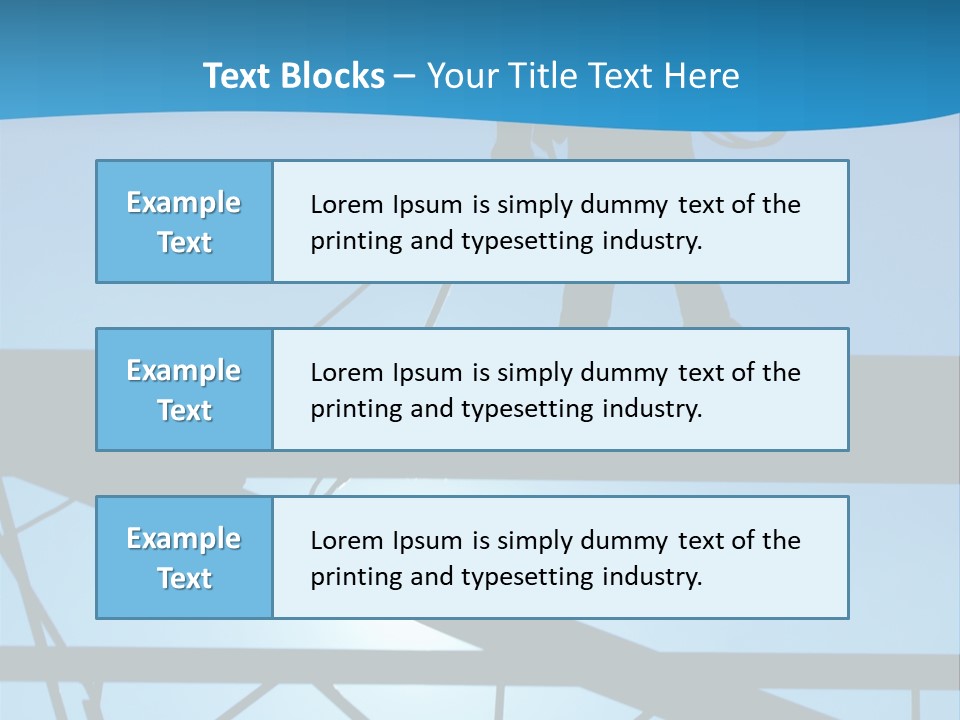 A Silhouette Of A Construction Worker On A Blue Background PowerPoint Template