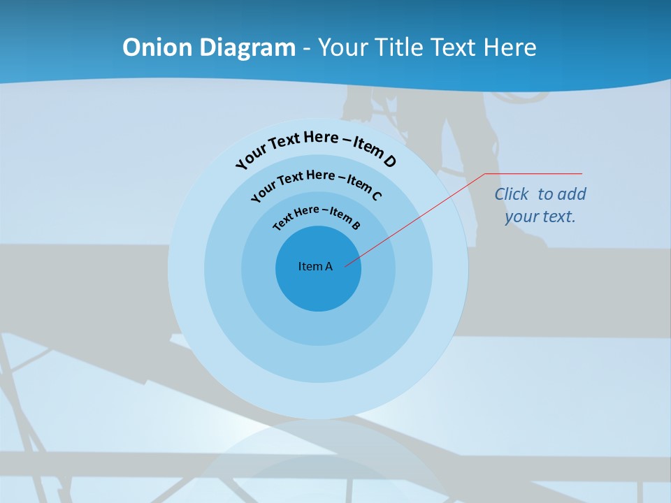 A Silhouette Of A Construction Worker On A Blue Background PowerPoint Template