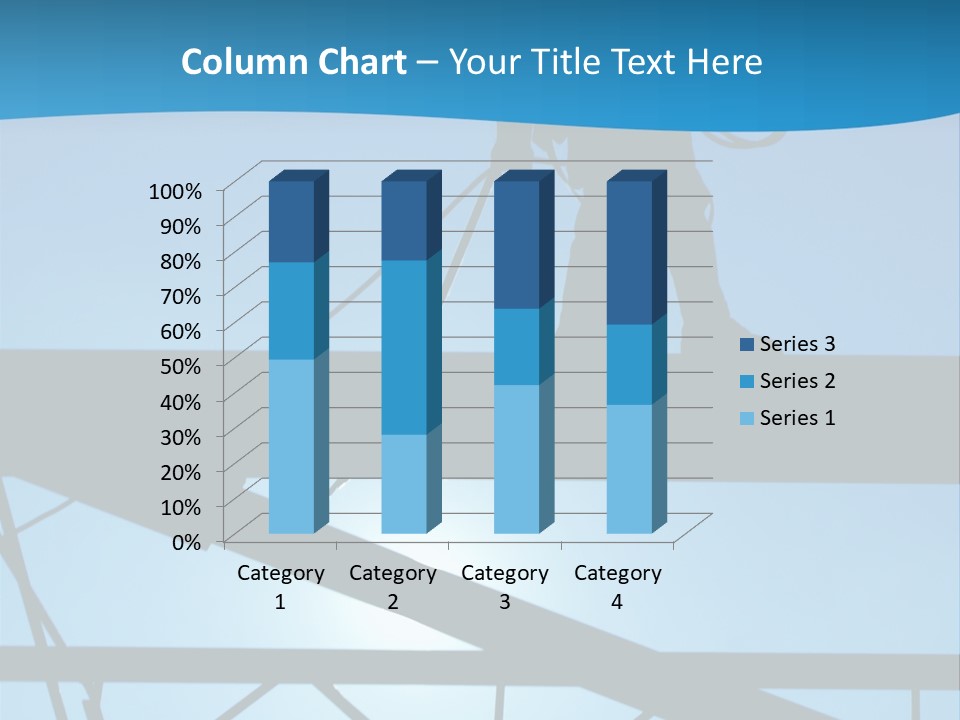 A Silhouette Of A Construction Worker On A Blue Background PowerPoint Template