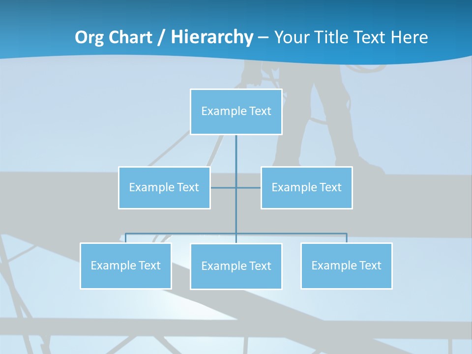 A Silhouette Of A Construction Worker On A Blue Background PowerPoint Template