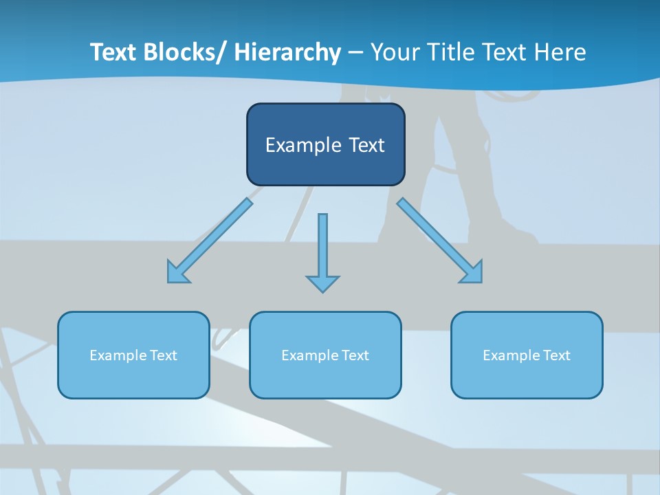 A Silhouette Of A Construction Worker On A Blue Background PowerPoint Template
