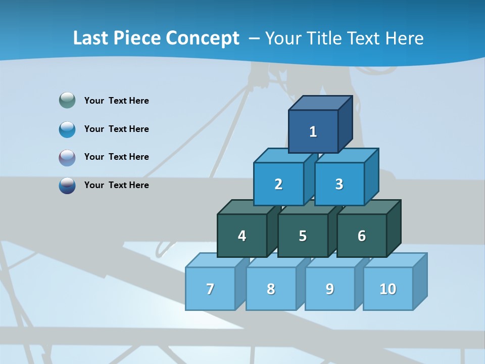 A Silhouette Of A Construction Worker On A Blue Background PowerPoint Template