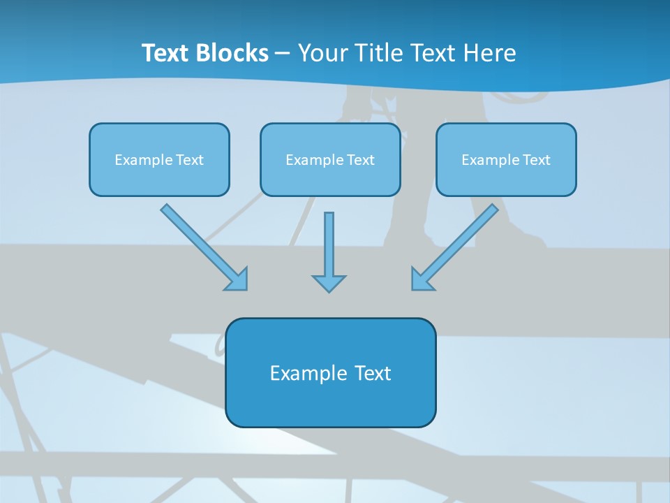 A Silhouette Of A Construction Worker On A Blue Background PowerPoint Template