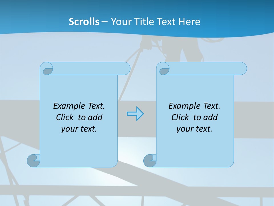 A Silhouette Of A Construction Worker On A Blue Background PowerPoint Template