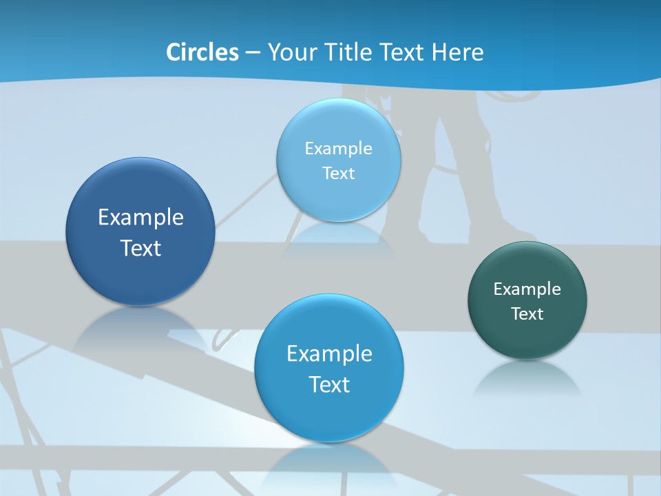 A Silhouette Of A Construction Worker On A Blue Background PowerPoint Template