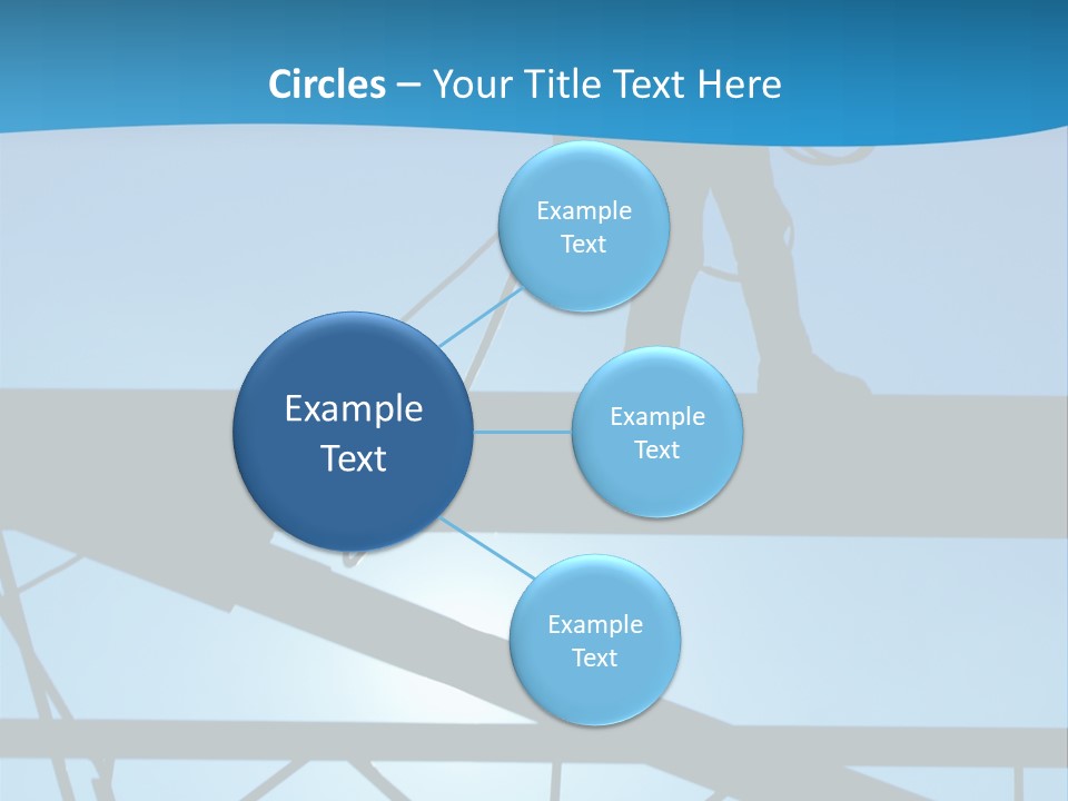 A Silhouette Of A Construction Worker On A Blue Background PowerPoint Template