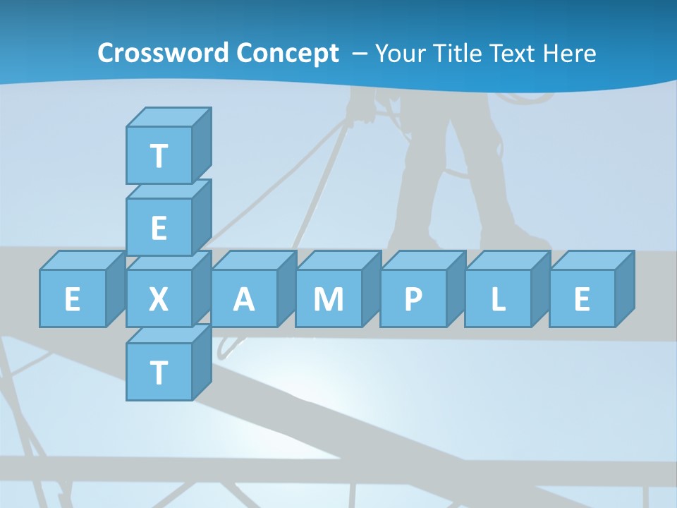 A Silhouette Of A Construction Worker On A Blue Background PowerPoint Template