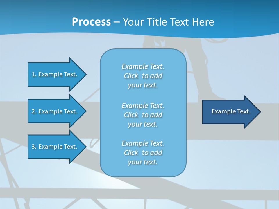 A Silhouette Of A Construction Worker On A Blue Background PowerPoint Template