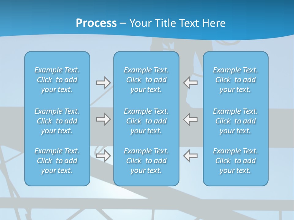 A Silhouette Of A Construction Worker On A Blue Background PowerPoint Template