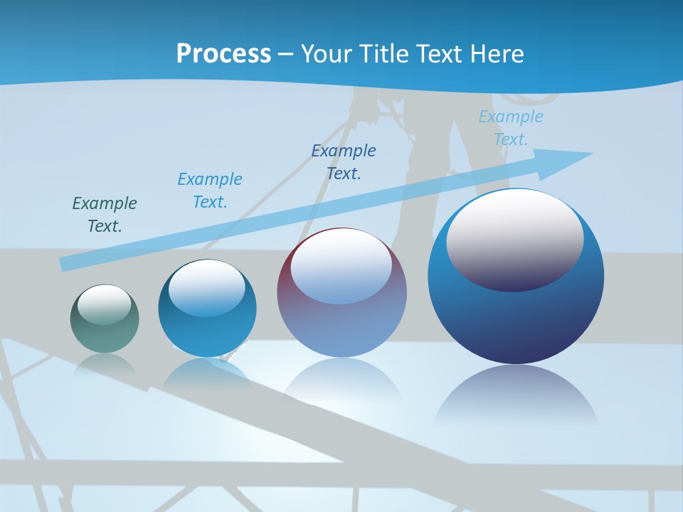 A Silhouette Of A Construction Worker On A Blue Background PowerPoint Template