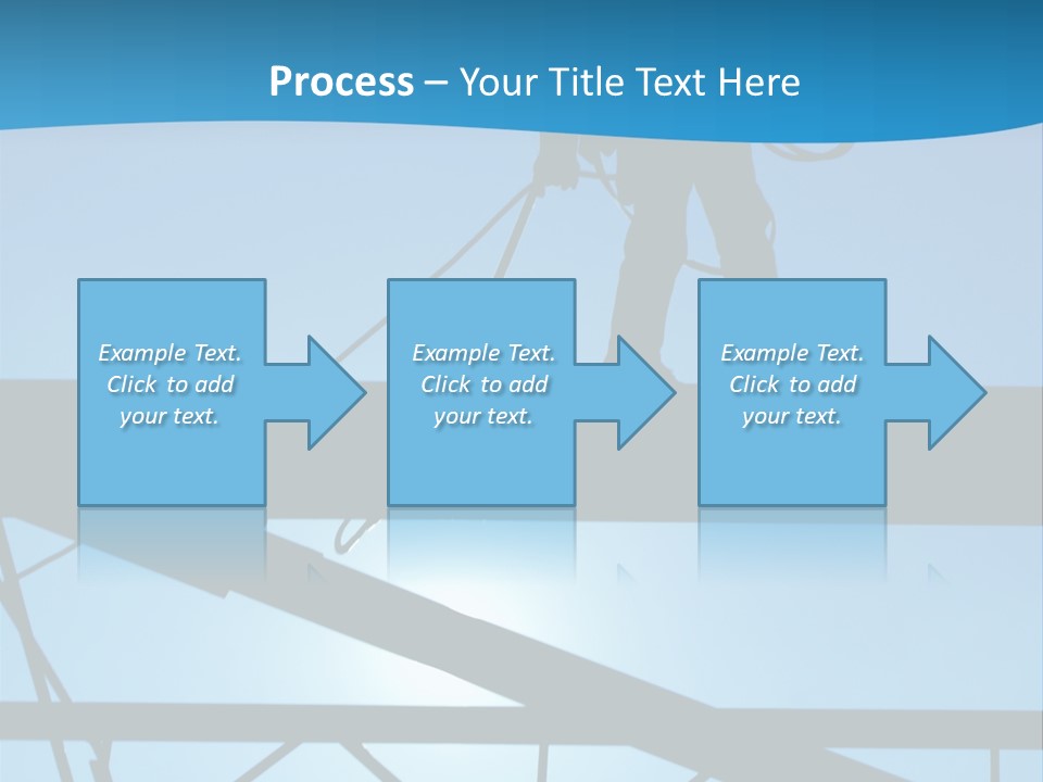 A Silhouette Of A Construction Worker On A Blue Background PowerPoint Template