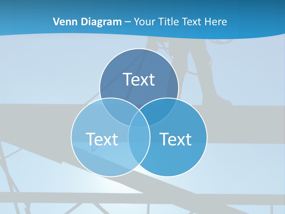 A Silhouette Of A Construction Worker On A Blue Background PowerPoint Template