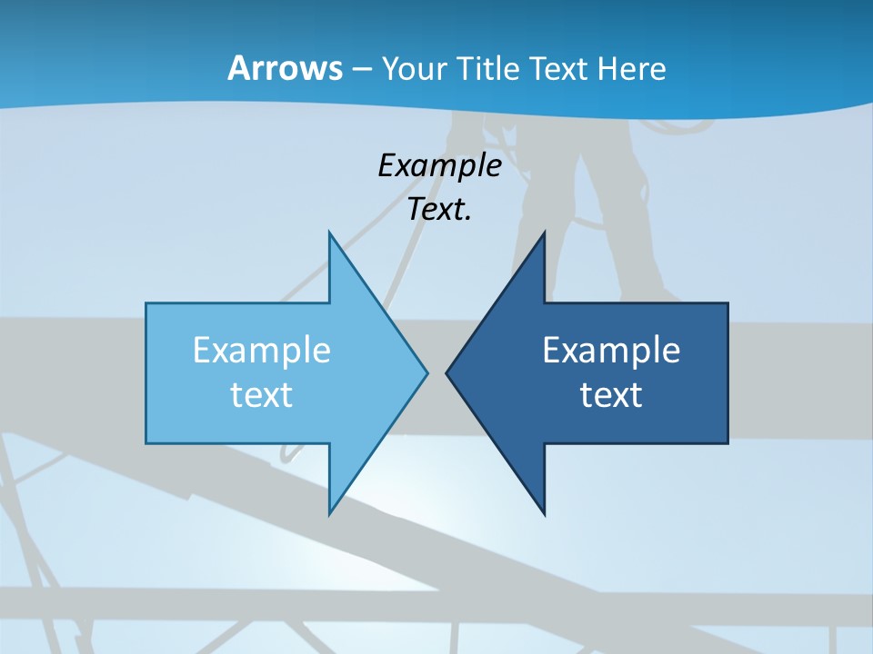 A Silhouette Of A Construction Worker On A Blue Background PowerPoint Template