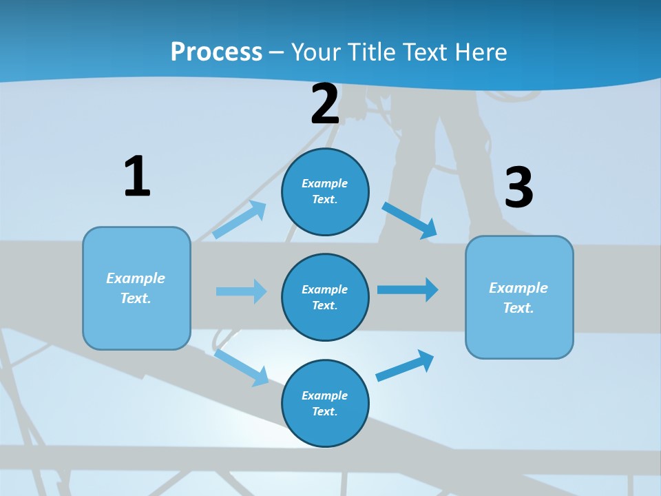 A Silhouette Of A Construction Worker On A Blue Background PowerPoint Template