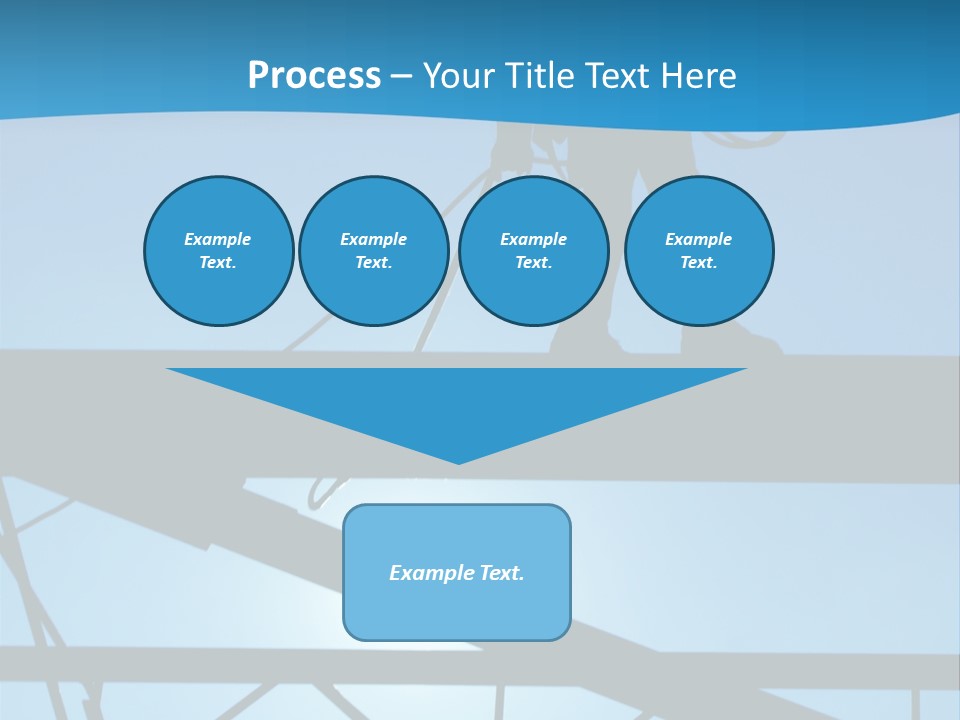 A Silhouette Of A Construction Worker On A Blue Background PowerPoint Template
