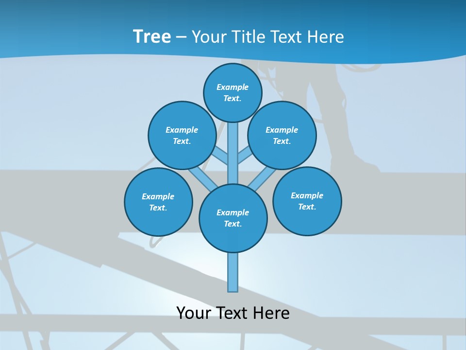 A Silhouette Of A Construction Worker On A Blue Background PowerPoint Template