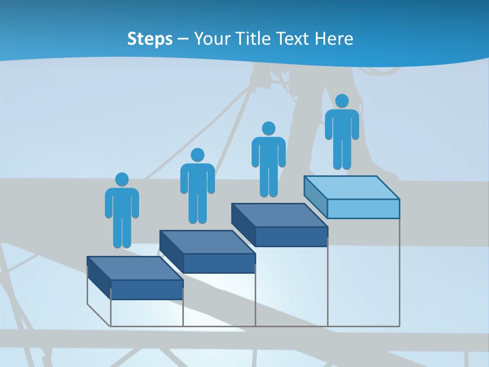 A Silhouette Of A Construction Worker On A Blue Background PowerPoint Template
