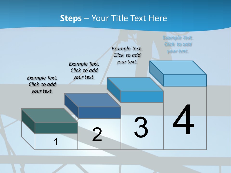 A Silhouette Of A Construction Worker On A Blue Background PowerPoint Template