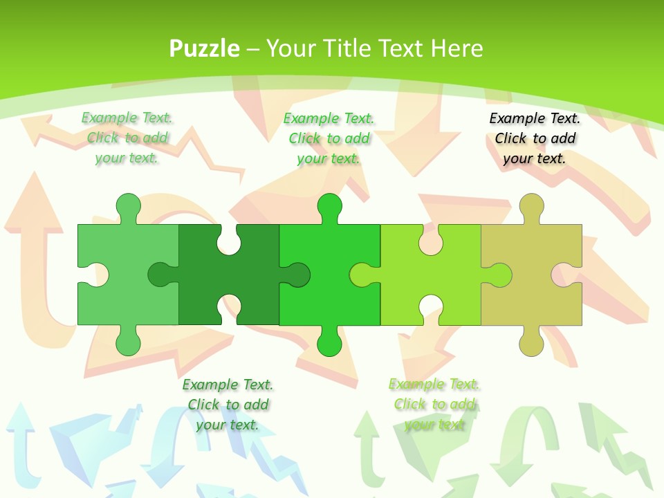 A Bunch Of Arrows On A Green Background PowerPoint Template