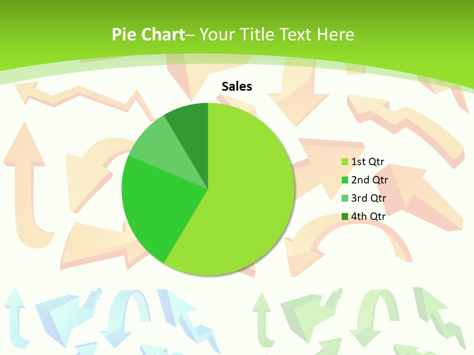 A Bunch Of Arrows On A Green Background PowerPoint Template